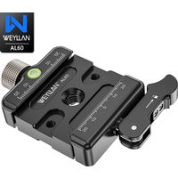 WEYLLAN AL60 Quick Release Clamp Arca Swiss Clamp Adapter for Bipod Tripod Arca Swiss QR Plate Shooting Stabilization Accessorie