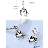 Original 925 Sterling Silver Bead Charms U Shape Lucky Horseshoe Pendant Fit Original Bracelet For Women DIY Jewelry Gift