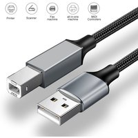 USB B to USB A Type C Printer Cable USB 2.0 Male to Male Scanner Cord High Speed Printer Cord for HP Canon Epson Dell Lexmark