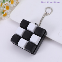 DIY 9 Keys Button Keyboard Keycap Keyboard Keychain Decompression Toys For Adult Gifts To Relief Pass Time