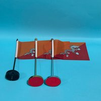 Office Desk small Flag Of Bhutan flag 14x21cm polyester BT Bhutan National Flag Country Banner Desk Ornaments Flags