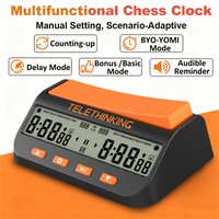 GC01 Portable Professional Chess Clock Digital Chess Timer Audible Alert Count Up/Down Game Timer with Bonus/Basic/Delay Modes