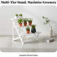 3-Tier Plant Stand Floor-Standing 3-Tier Stepdesign Stand Multi-Functional Space-Saving for Patio
