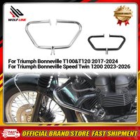 Sturzbügel für Triumph Bonneville T100 & T120 2017-2024 Speed Twin 1200 2023-2026 Motorschutz Stoßstange Sturzschutzkäfig