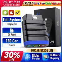 MUCAR BT200 Lite Intelligenter OBD2-Scanner, Diagnose aller Systeme, vollständige OBD2-Funktion, Autodiagnosetool, Lesen und Löschen von Fehlercodes, universell