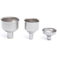 ✰✪2Pcs Funnel Stainless Steel Portable Mini Small Mouth Funnels Bar Wine Flask Universal Long-mouth Conical Kitchen Oil Funnel