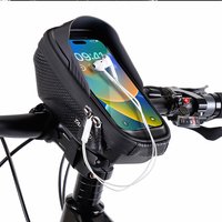 1L Bicycle Front Frame Bag Waterproof Bike Phone Mount Bag Support Touch Screen Bicycle Upper Tube Bag Road Bike Accessories