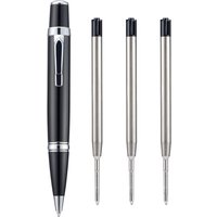 1PCS Mini Ballpoint Pen with G2 Refills Set 1mm Black Smooth Writing Metal Pen for Business Office Teacher Wedding Guest Gift