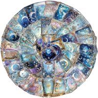 50PCS Creative Moon Phase Bottle PET Transparent Material Sticker Handmade Account Decoration DIY Phone Case Water Cup Sticker