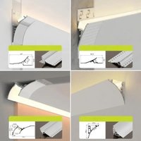 1M Waistline Wall Washer Invisible Ceiling Led Aluminum Profile Frameless Gypsum Channel Top Corner Line Home Decor Strip Light