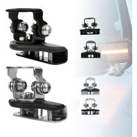 2pcs Stainless Steel Universal Car Auto A-Pillar Hood LED Work Light Bracket Holder Clamp Engine Cover Lamp Bar Mounting Clamp