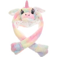 Unicorn Animal Ear Hat Bunny Ears Moving Jumping Up Toys Dress Up Funny Cosplay Party for Kids Christmas Gift for Adult