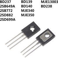 50PCS BD237 2SB649A 2SB772 2SD882 2SD669A BD139 MJE13003 BD140 MJE340 MJE350 BD238 triode transistor TO-126 DIP