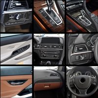 For BMW 6 Series 2011-2018 M6 F12 F13 F06 M Sport Carbon Fiber Gear Shift Panel Steering Wheel Air Outlet Center Console Styling