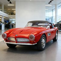 1:24 BMW 507 Alloy Car Model Sound and Light Pull Back Children's Toy Collectibles Birthday Gift
