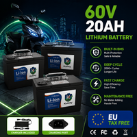 60V Hochleistungs-18650-Lithium-Akku-Pack 20AH mit integriertem BMS inklusive Ladegerät, geeignet für 500W-3000W Motor Elektroroller E-Scooter