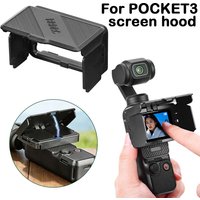 for DJI Pocket 3 Sun Hood ABS Magnetic Foldable Anti Glare Screen Protector Quick Release for Outdoor Shooting Black