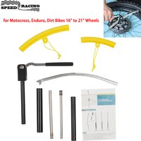 Dirt Bike Tire Changing Tool Kit for Motocross, Enduro, Dirt Bikes 16" to 21" Wheels Comes with 15/17/20/25mm Axles