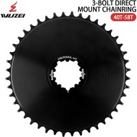 WUZEI 4.2mm Offset Road Gravel Bike Chainring Narrow Wide AERO Sprocket 40T-58T for SRAM 3 Bolt Direct Mount Crank 8 9 10 11 12S