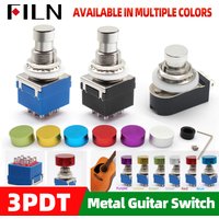 FILN 3PDT 9Pin Stompbox with Cover Electric Guitar Effects Pedal Foot Switches True Bypass Favorable Price