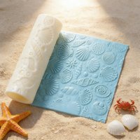 5 Styles Ocean & Texture Clay Roller Tools - 3D Dolphin, Wave, Seashell & Pattern Rollers for Polymer Clay, Jewelry Making Decor