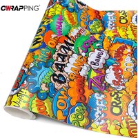 Car Adhesive Vinyl for Motorcycle Car Wrapping Film Street Graffiti Decor Sticker Skateboards DIY Cartoon Films Decals Graphics