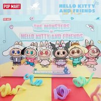 2026 Genuine POPMART The Monsters Labubu Sanrio Family Characters Series Blind Box Hello Kitty Kuromi Cute Pendant Birthday Gift