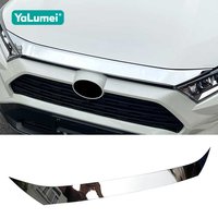 Stainless Car Front Hood Engine Decorative Cover Trim Sticker For Toyota RAV4 XA50 2019 2020 2021 2022 2023 2024 RAV 4 Hybrid