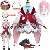 Honkai Star Rail Hyacine Cosplay Costume Wig Hyacinthia Cute Lolita Dress with Hat Headwear Women Carnival Party Outfits Shoes
