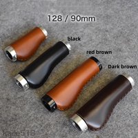 Bicycle ergonomics grips 90mm 128mm for brompton MTB leather grips