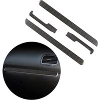 For VW Golf 6 MK6 GTI 2008-2013 Car Center Control Dashboard Panel Strips Cover Trim Interior Accessories ABS Carbon Fiber Grain
