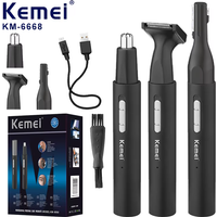 Kemei 6668 All In One Pen Nose Hair Trimmer For Men Women Electric Beard Trimmer Facial Body Eyebrow Ear Neckline Bikini Lines
