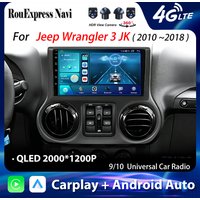 Android Auto do Jeep Wrangler 3 JK 2010 - 2018 Carplay Radio Samochodowe Stereo Multimedia WIFI+4G Odtwarzacz Jednostka Główna Autoradio Bluetooth