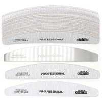 10pcs/lot 100/180 Grit Removable Disposable EVA Sandpaper Pads Nail File Half Moon Replacement Nail Files Pad With Metal Handle