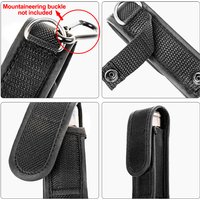 Nylon Flashlight Holster Pouch | Portable Black Flashlight Protective Cover With Belt Clip For Outdoor Hiking & Mountaineering