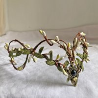 Handgemachte verzauberte Wald der Blätter Mond Wald Tiara Elf Elfen Kopf bedeckung Fee Krone Elfen Tiara mit Zweigen Mond Drachen