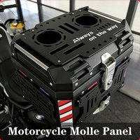 1 SZT. Motocyklowy Panel Molle do Kufrów Górnych, Szybkozłączny, Aluminiowy, Taktyczny Pojemnik do Przechowywania, Uniwersalny Kufer Boczny, Modularny Organizer