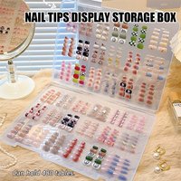 420PCS Fake Nails Tips Display Book Large Capacity Nail Art Piece Storage Book - 46*30cm False Nail Showing Book Box Album Tools