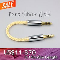 99% 8 Core Pure Silver Gold 16 OCC Mxied Cable 4.4mm Balanced 3.5mm Stereo Male to Male Audio Adapter IFI Zen DAC LN007720