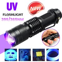 LED Ultraviolet Torch 365nm/395nm Inspection Lamp Battery Powered Purple Light Money Verification Pet Urine Stain Detector Tools