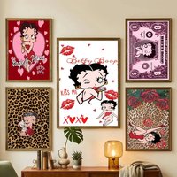 B-Betty-Cute-Boop Anime Poster Art With Prints Home Bedroom Living Room Decoration Gift