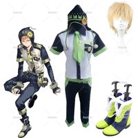 Anime Dramatical Murder Noiz Cosplay Costume Wig DMMD Top Pants Hat Women Men Halloween Role Play Shoes Prop