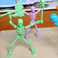 3D Printed Articulated Skeleton Fidget Toy, Fully Poseable Assembled Skeleton Figurine for Home Office Decor & Collectibles