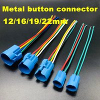 Metal Button Switch Connector 12/16/19/22MM metal button switch endline socket wire length of 150MM only to support our button