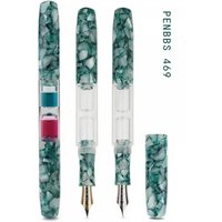 PENBBS 469 Fountain Pen Acrylic Color High Quality Resin Double Nib Pens Adult Calligraphy Student Calligraphy Gift