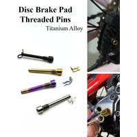 AliExpress NONE 2pcs Titanium Alloy Bike Disc Brake Pad Threaded Pins with Retainer Clips, M4×26mm Caliper Fixing Bolts, for Shimano Sram etc.