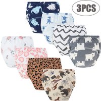 3Pcs Baby Diaper Training Pants for Girls Boys Washable Nappies Infant Cloth Diapers Reusable Kids Underwear Toddler Shorts