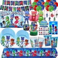 Super Hero PJed Mask Birthday Party Decoration Kids Boys Party Favors Plate Cup Balloon Banner Baby Shower Event Supplies Gifts