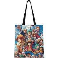 Back to school season Grand Line One Piece Canvas Tote Bag Perfect for Outdoor Women's Top-Handle Bags