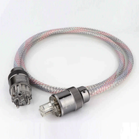 Hifi OCC Copper Power Cord Cable Audiophile EU/US/AU/UK Power Plug IEC C15 320 Female Power Connectorfor Amplifier audio